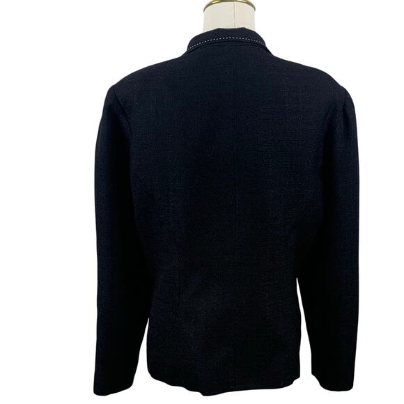 CLIO 2 Suits Cropped Black Blazer Size Large - Picture 3 of 6